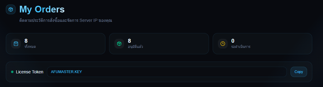 คัดลอก License Token